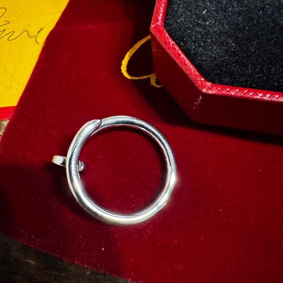 Silver Nail Twist Ring - Picture 5 of 7